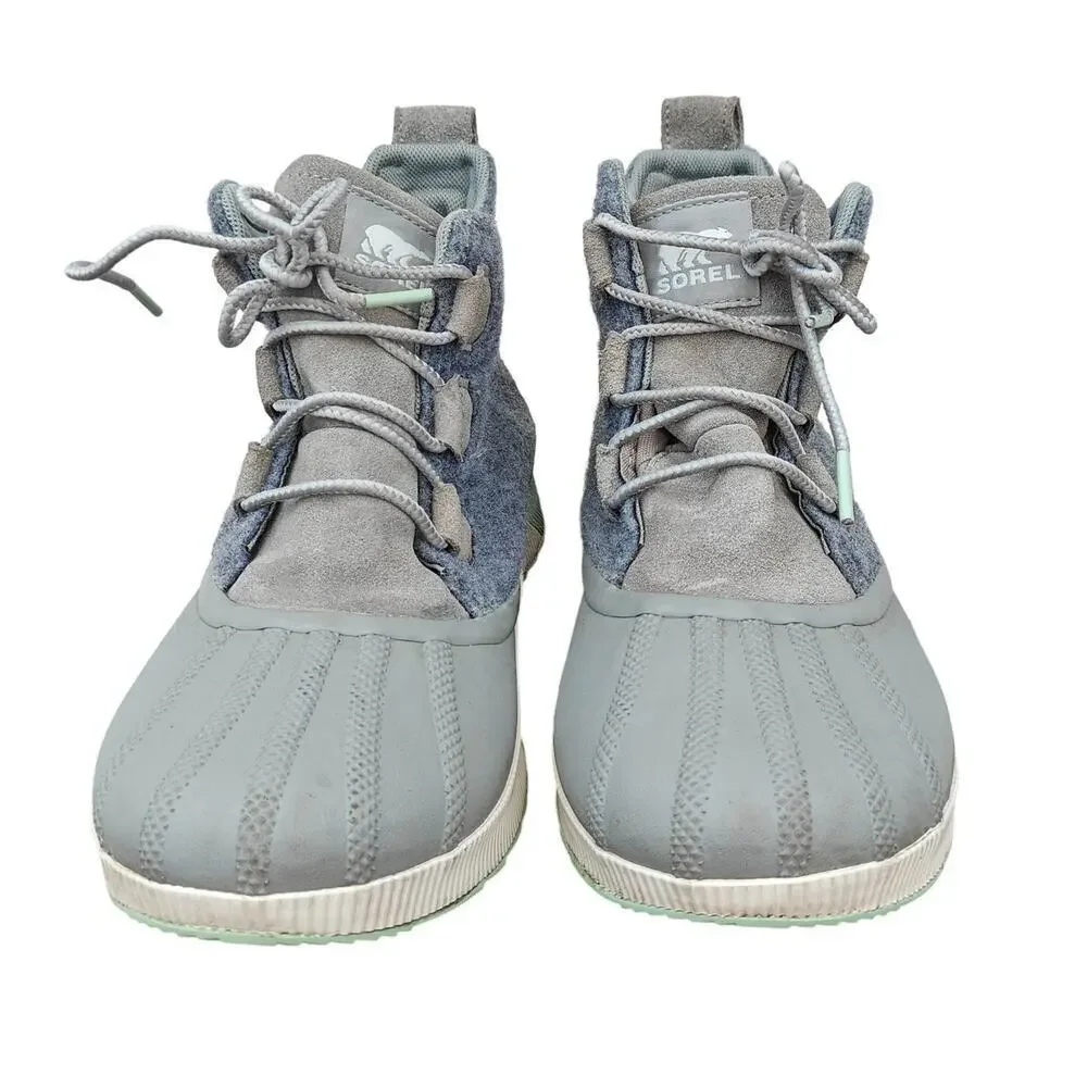 SOREL Women’s Size 11 Gray Wool Sneaker Boots NL4428-082 Lace-Up Comfort